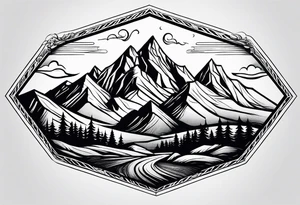 mountains tattoo idea