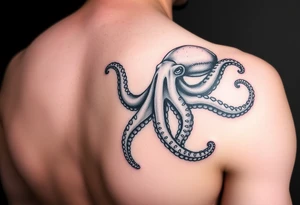 Octopus on right lower arm tattoo idea