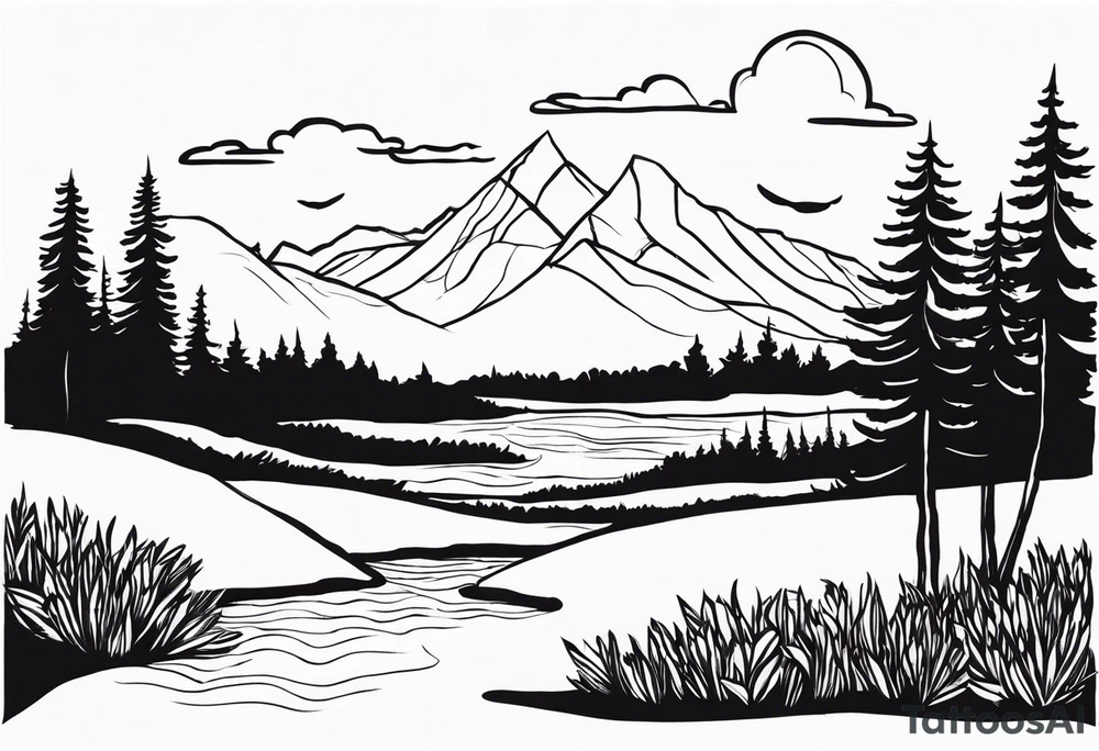 Nature scene from the song “after the storm” by Mumford and sons tattoo idea