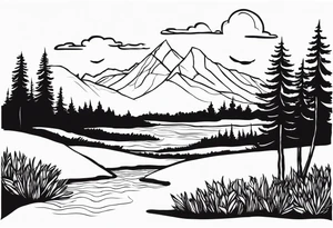 Nature scene from the song “after the storm” by Mumford and sons tattoo idea