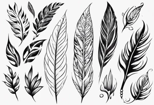 long leaf tattoo tattoo idea