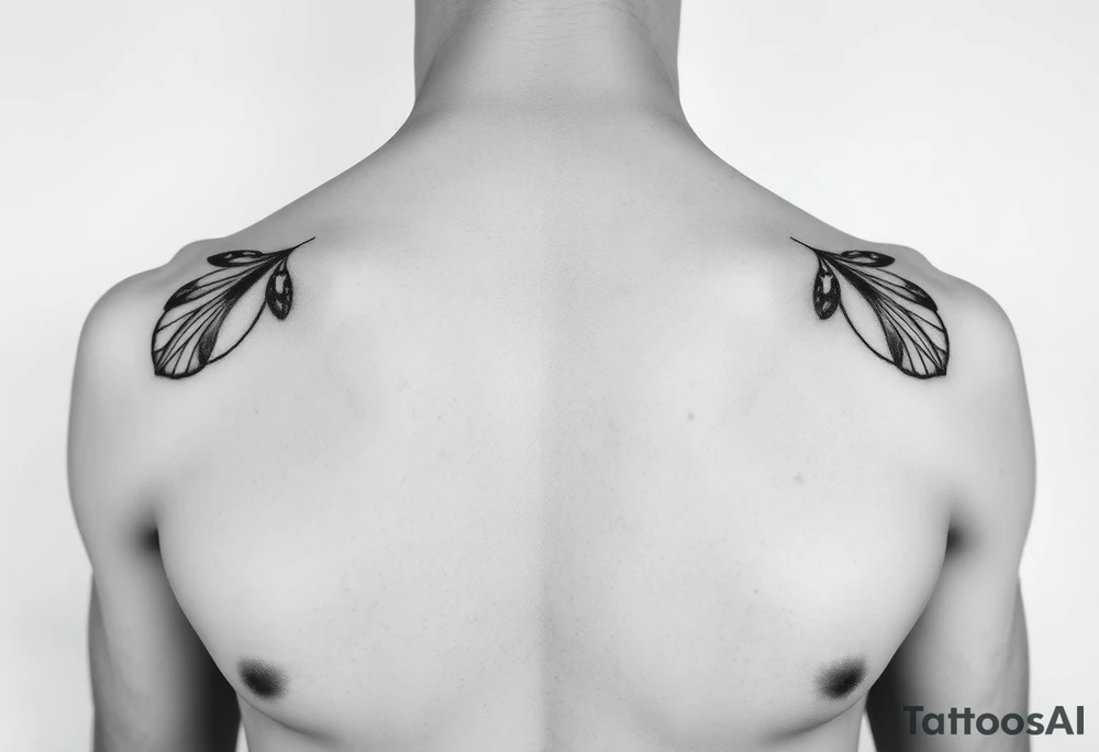 Realistic portrait of a woman's bare breasts, soft shading. tattoo idea