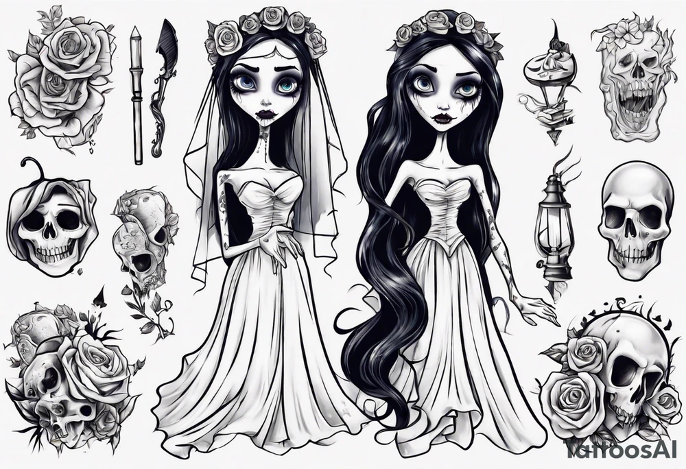 Emily corpse bride tattoo idea