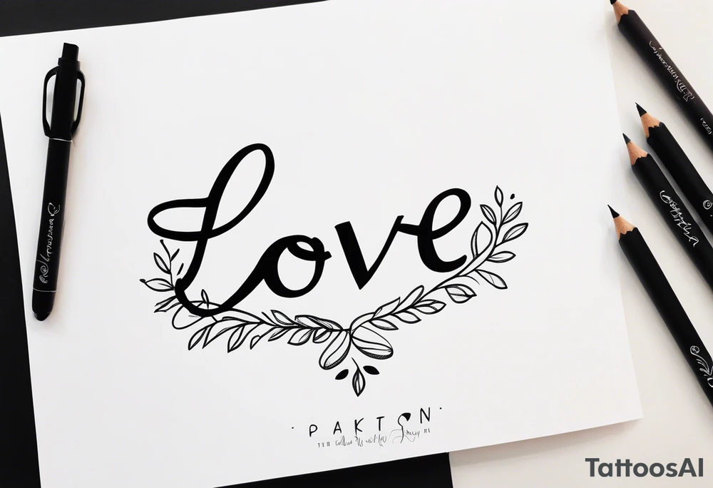 minimalist draw in cursive writing the word love with a halo over the o and make the O a paw print
try again tattoo idea