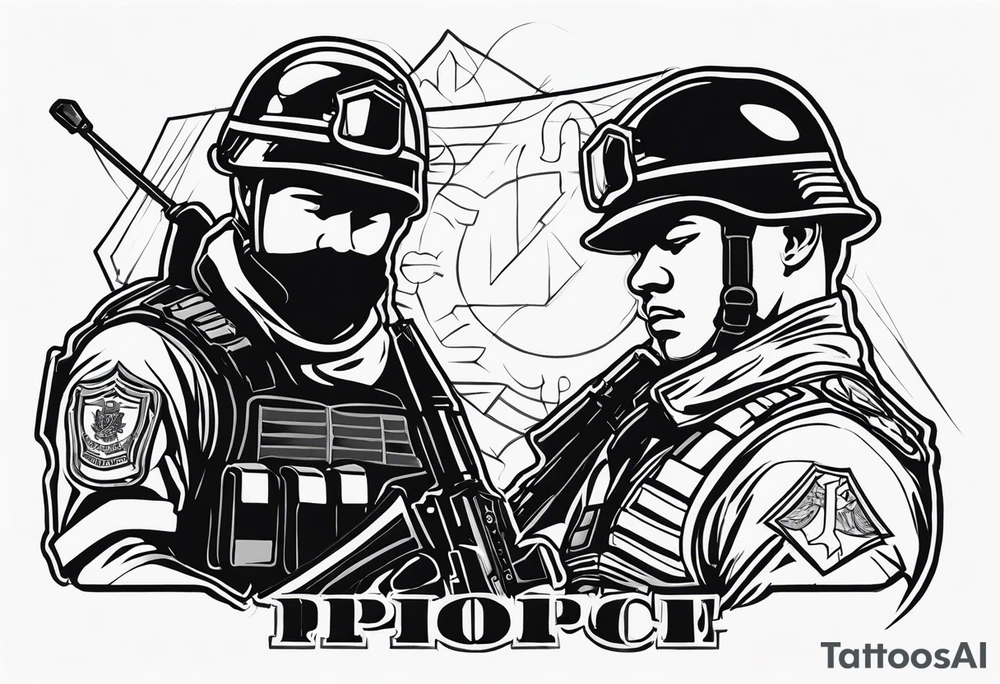 Military police soldier tattoo idea
