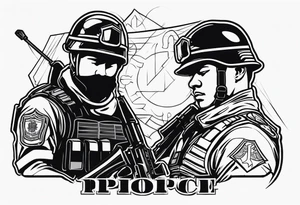 Military police soldier tattoo idea