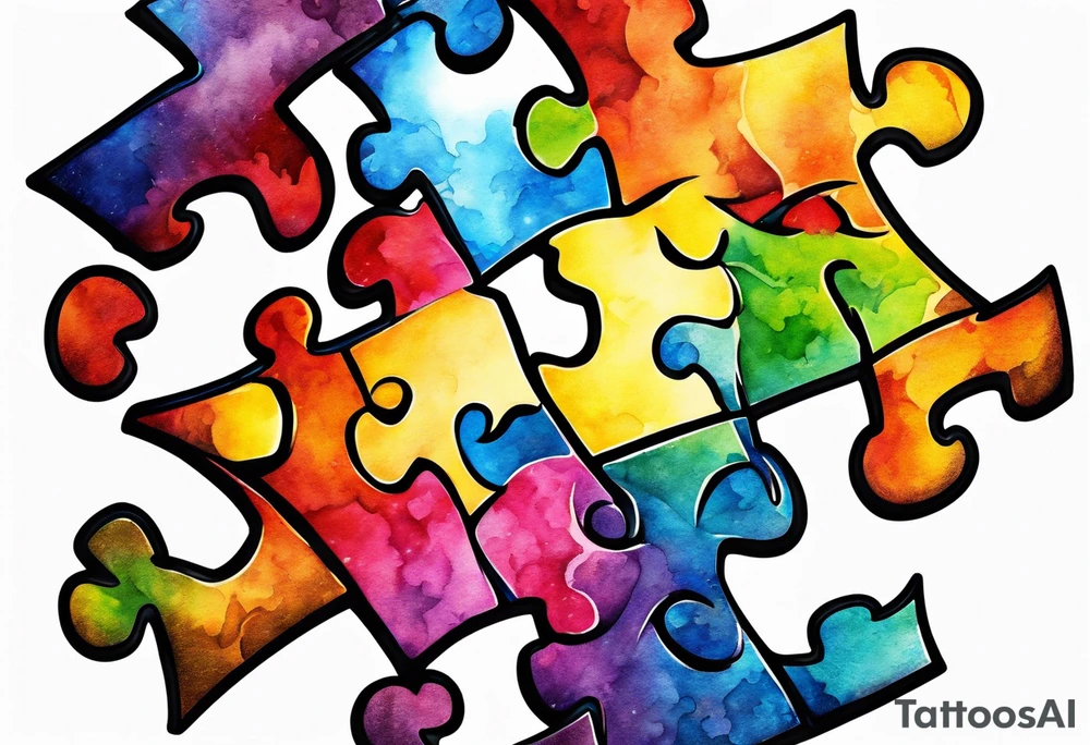 Autism puzzle piece tattoo idea