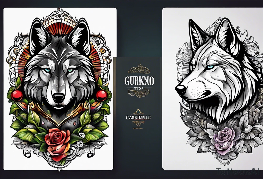 Casino animals tattoo idea