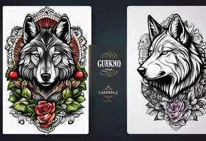 Casino animals tattoo idea