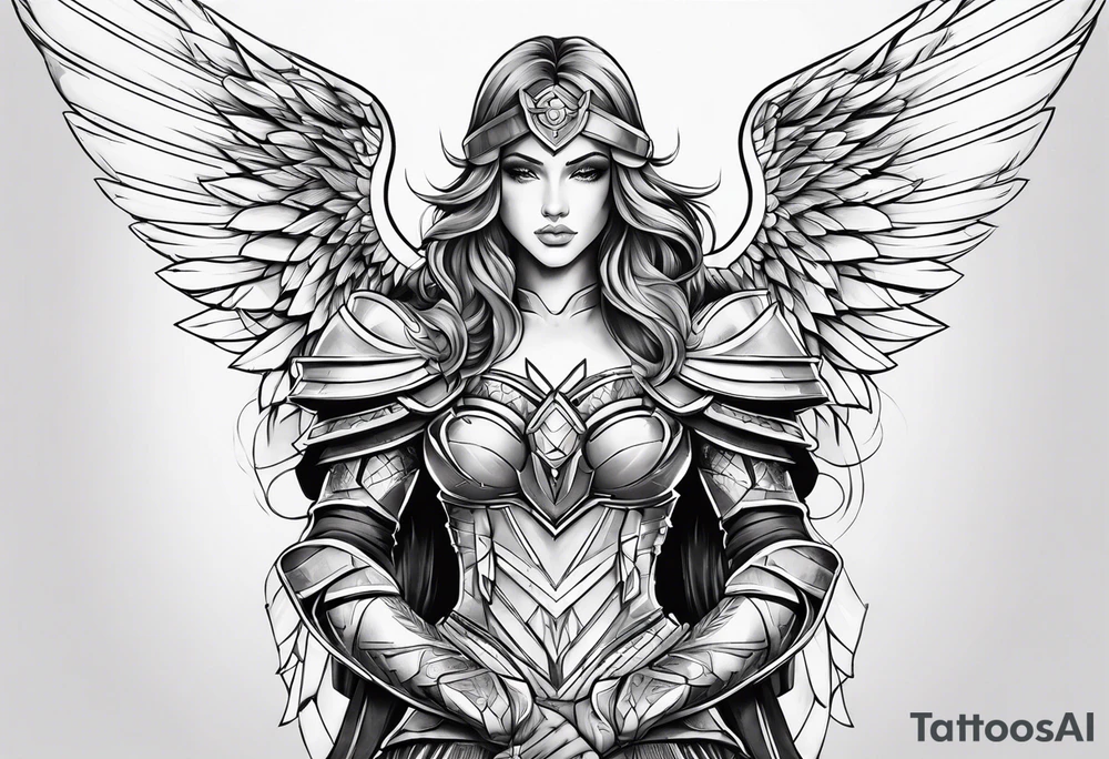 Angel warrior tattoo idea