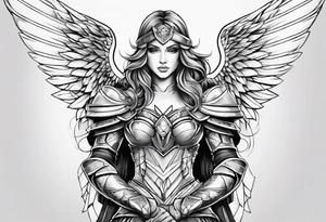 Angel warrior tattoo idea