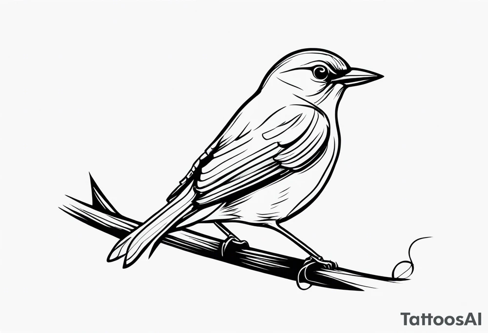 Nightingale with 1945 number tattoo idea