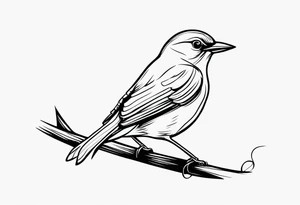 Nightingale with 1945 number tattoo idea