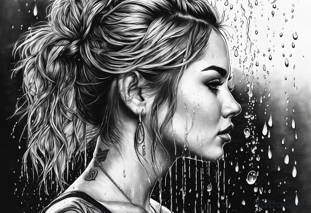 a shower that rains cold water tattoo idea
