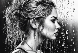 a shower that rains cold water tattoo idea
