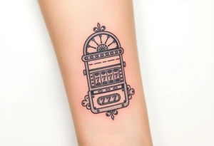 Modern slot machine with 777 tattoo idea