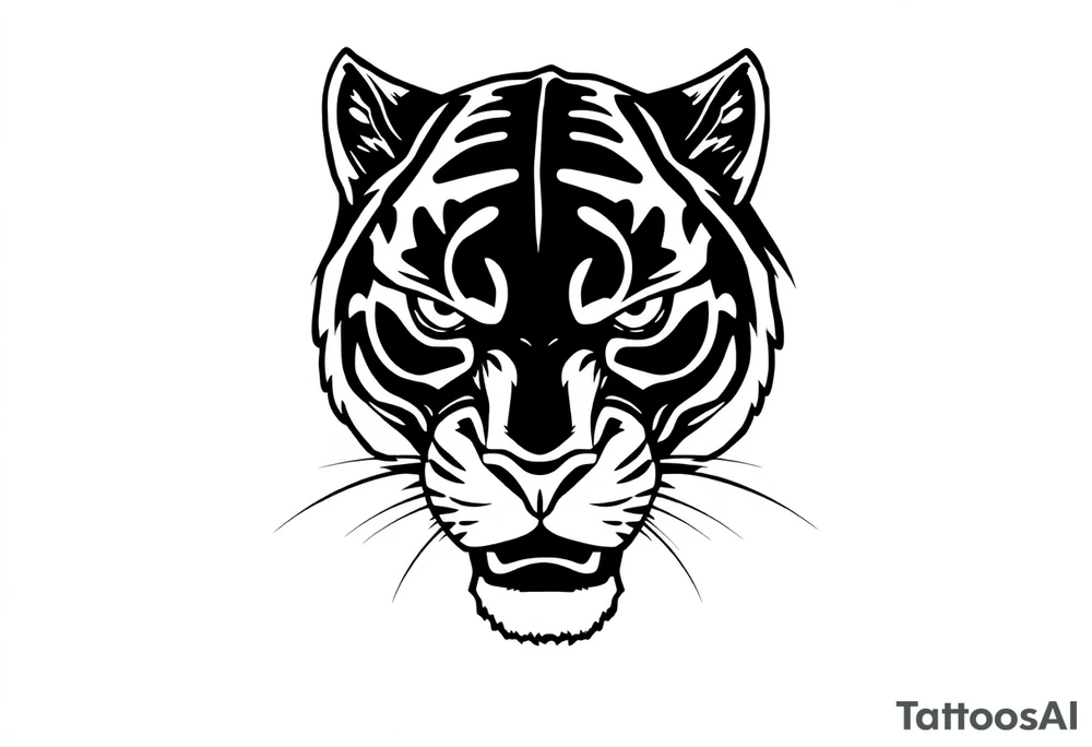 Black Panther head tattoo idea