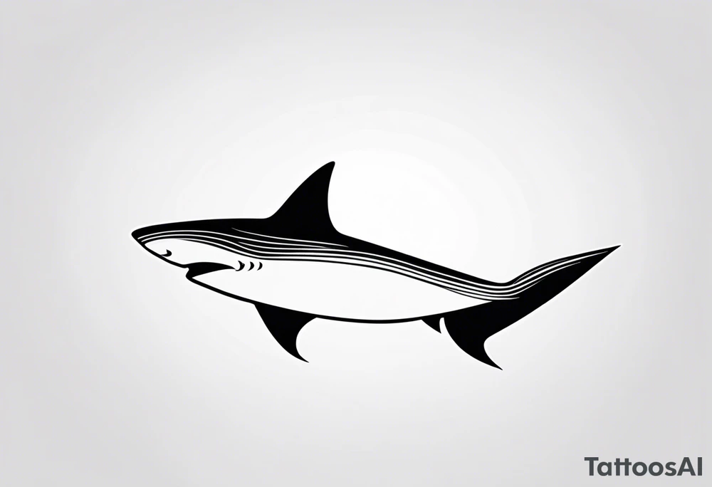 Stylized Shark Fin tattoo idea