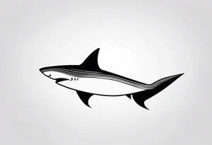 Stylized Shark Fin tattoo idea