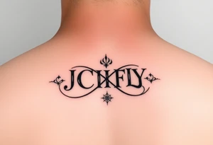 A small tattoo to go on my inner forearm with the letters JCIFLY in an infinity symbol shape tattoo idea