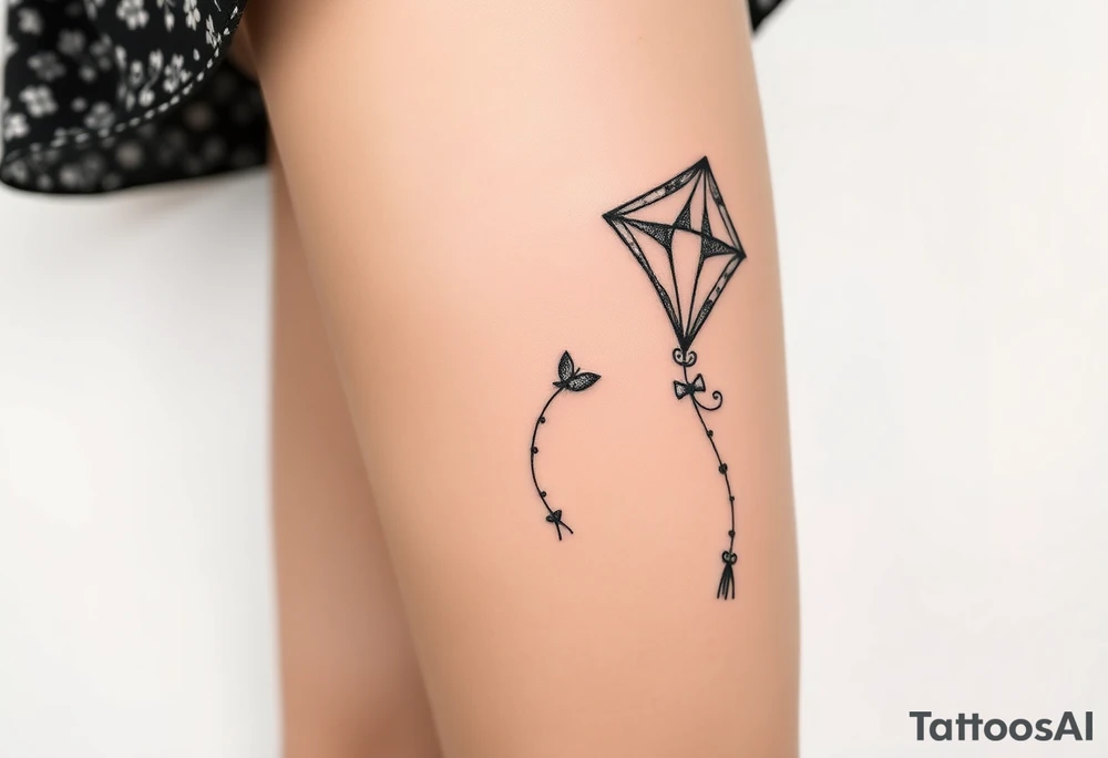 Alice in wonderland kite tattoo idea