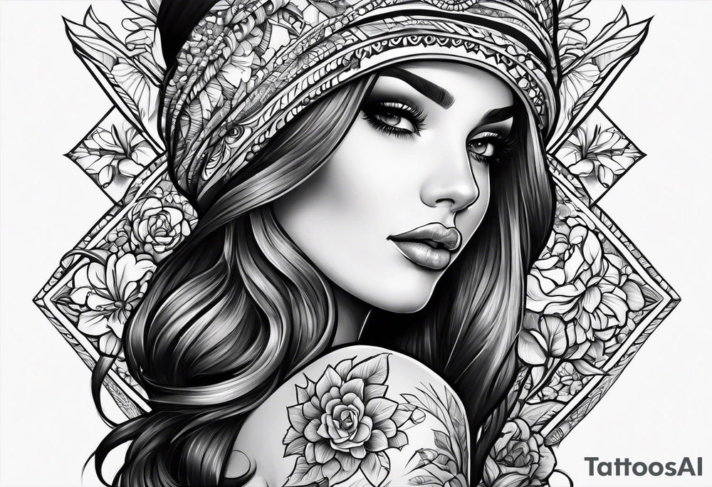 Romantic design foe woman arm using my kids picture tattoo idea