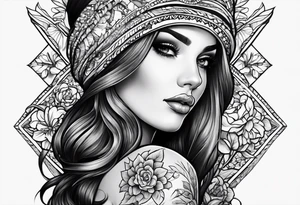 Romantic design foe woman arm using my kids picture tattoo idea
