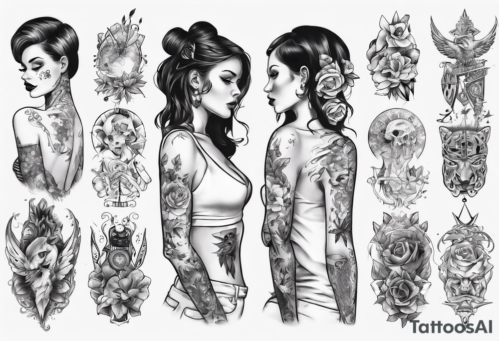 sexy tattoo girl tattoo idea