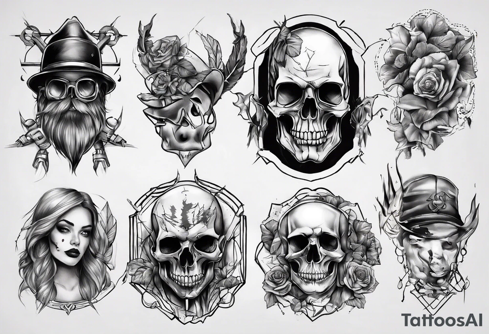 draw a linesmans butt-set tattoo idea