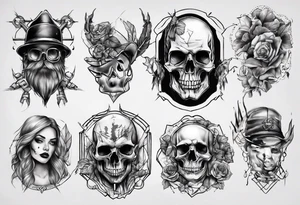 draw a linesmans butt-set tattoo idea