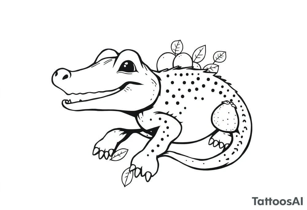 gator an oranges tattoo idea