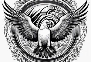 White Dove and Eagle tattoo idea