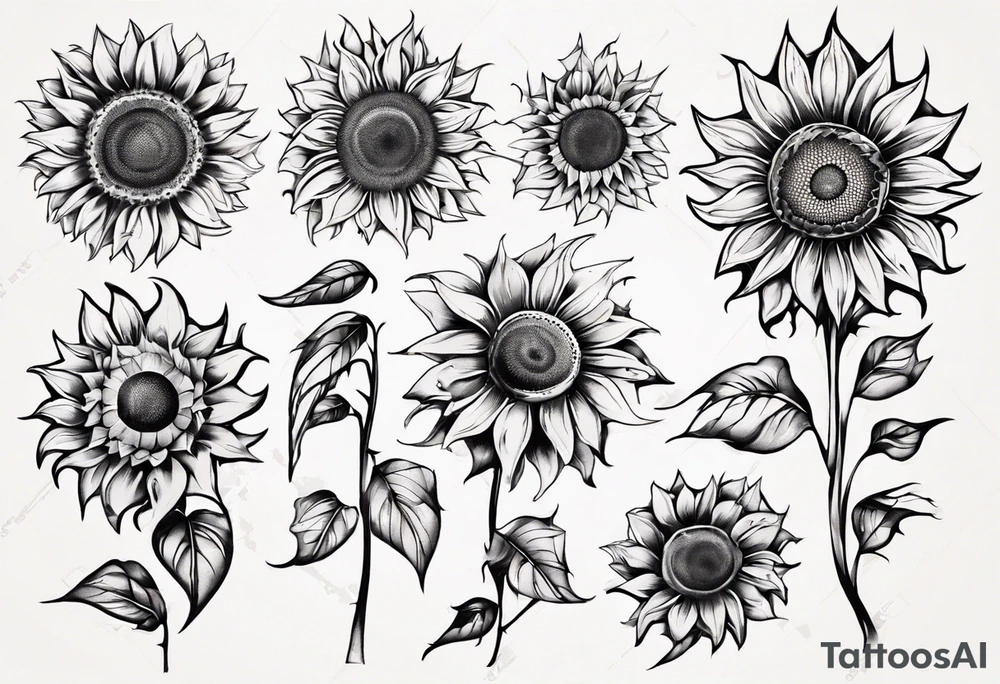Sunflower tattoo idea
