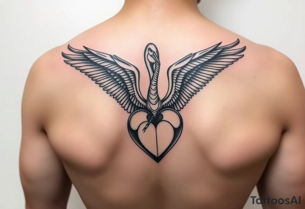 deux corbeau noir  l épée de damoclès un crane et un coeur sur avant bras tattoo idea