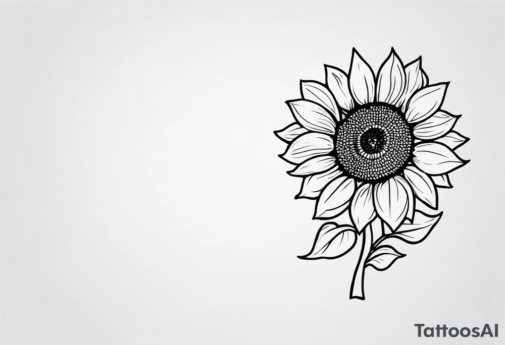 Sunflower tattoo idea