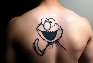 Elmo tattoo with spiderman tattoo idea