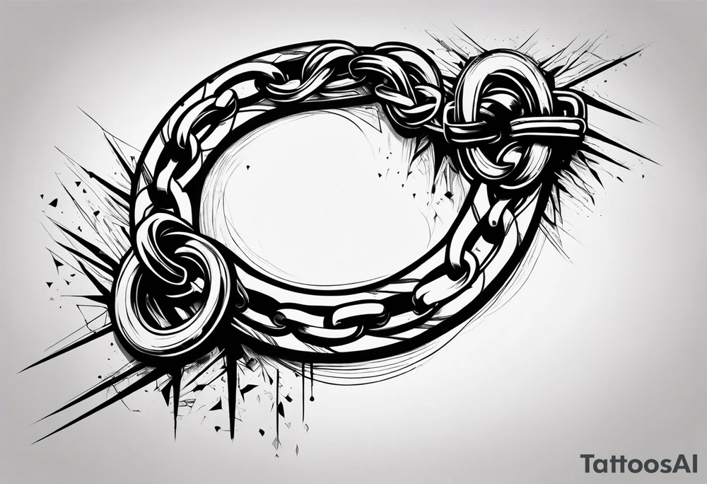 tattoo broken chain tattoo idea