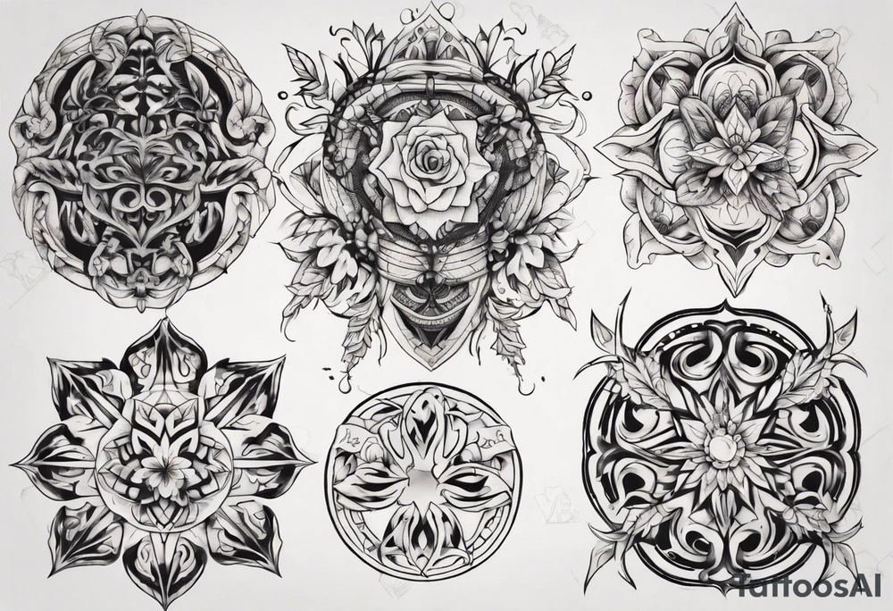 ornamental blackwork tattoo idea