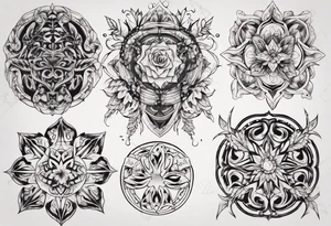ornamental blackwork tattoo idea