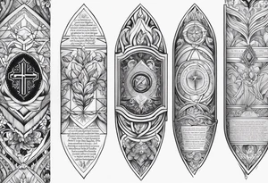 Sleeve with bible verses tattoo idea