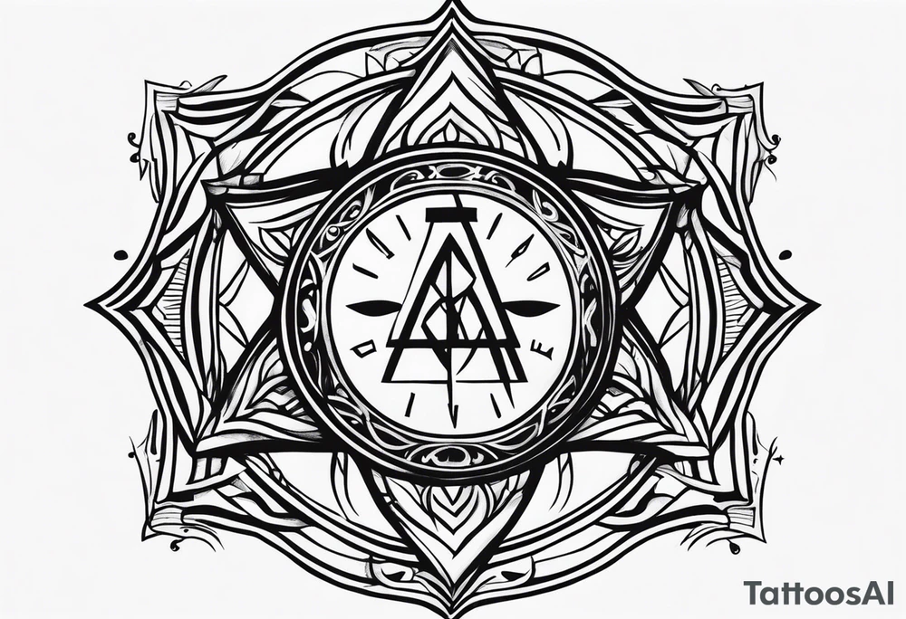 fear no man but god with leavs as desing tattoo idea