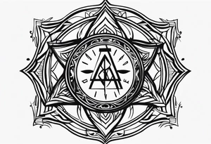 fear no man but god with leavs as desing tattoo idea