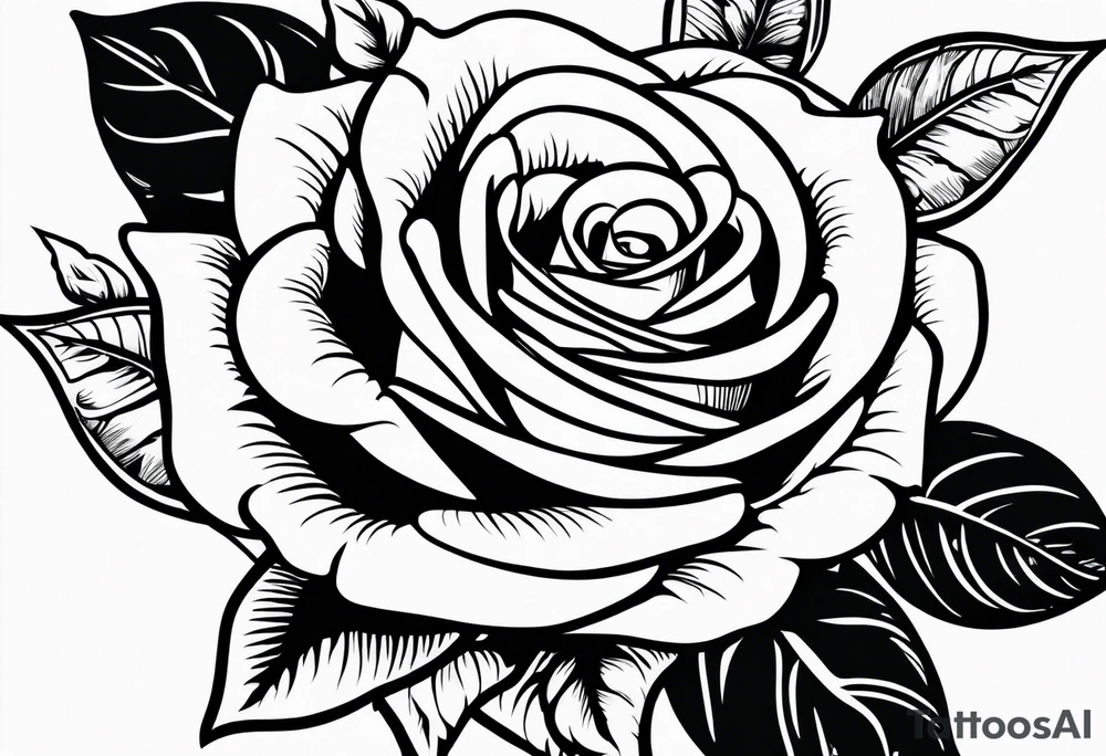 human hand grasping a rose stem tattoo idea