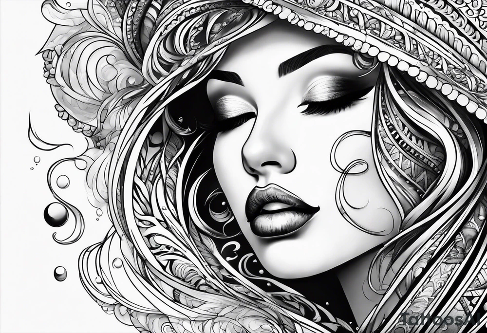 water drop falling into ocean tattoo idea