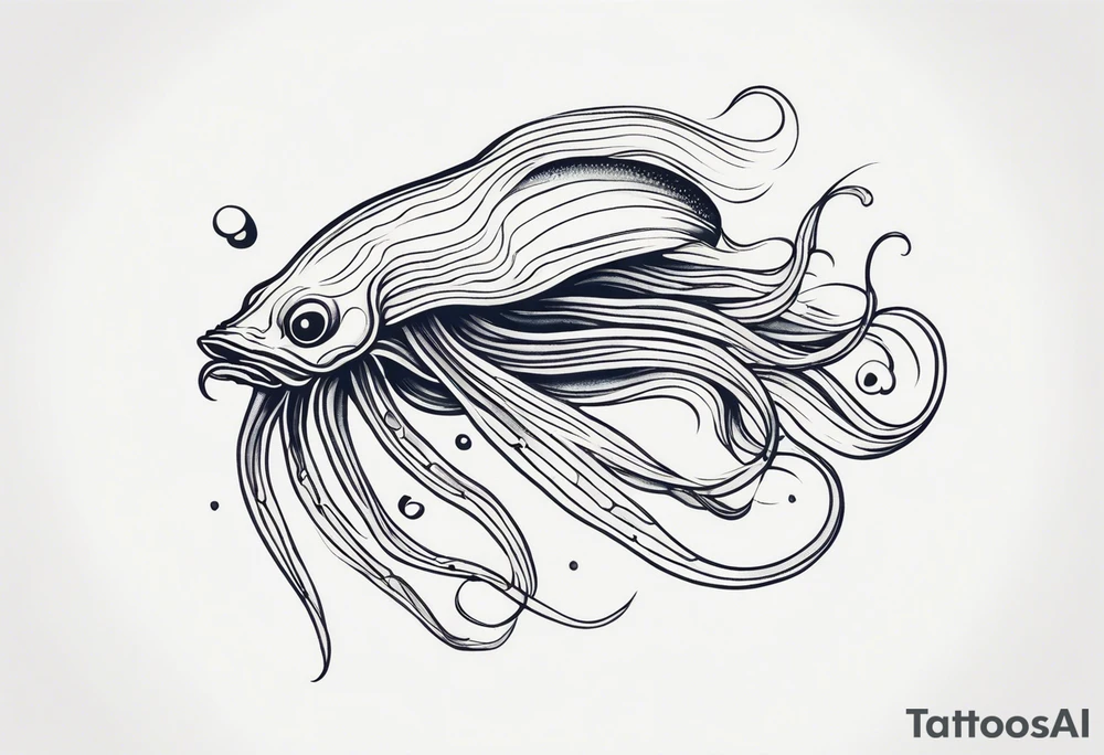 deep sea squid tattoo idea