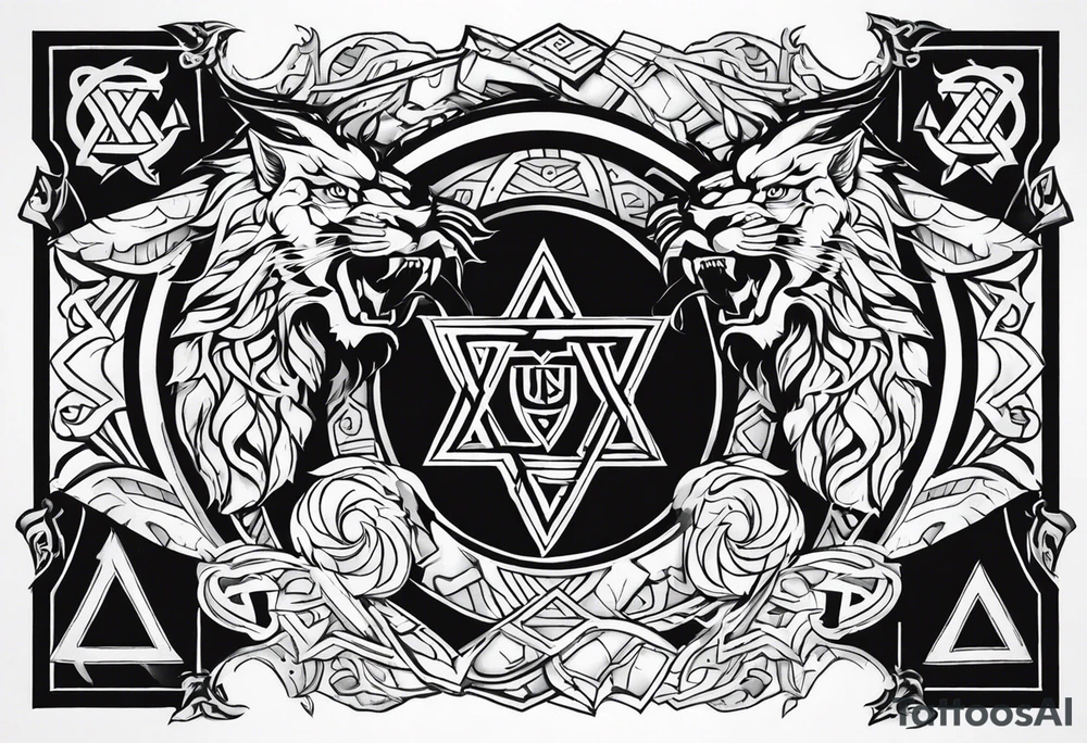 Valhalla sword shield axe Valknut dragon lion tattoo idea Valhalla sword shield axe Valknut dragon lion tattoo idea
