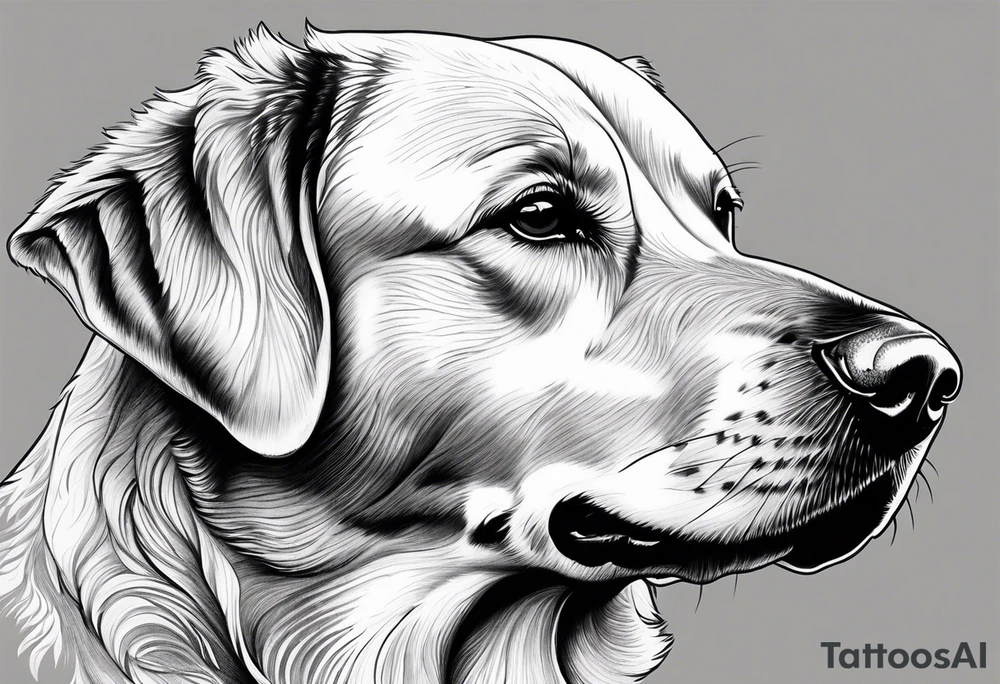labordor retriever dog head tattoo idea