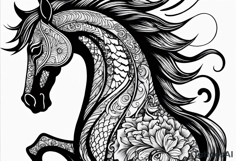 sea horse tattoo idea