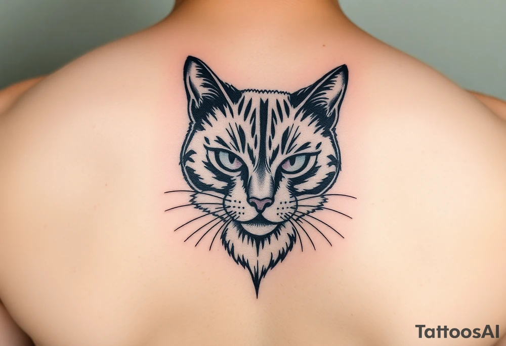 black cat tattoo idea