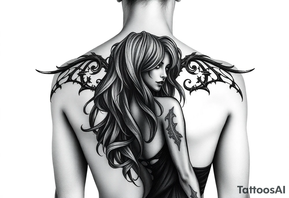 Sexy woman, Gothic but feminine tattoo idea